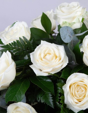 White Casket Spray