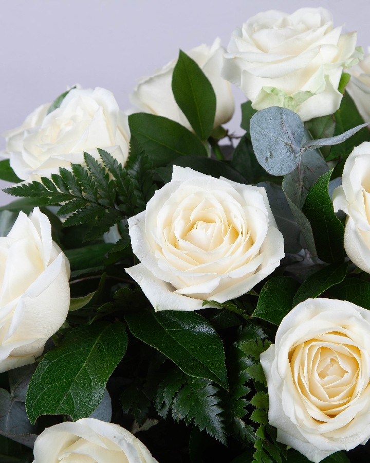 White Casket Spray