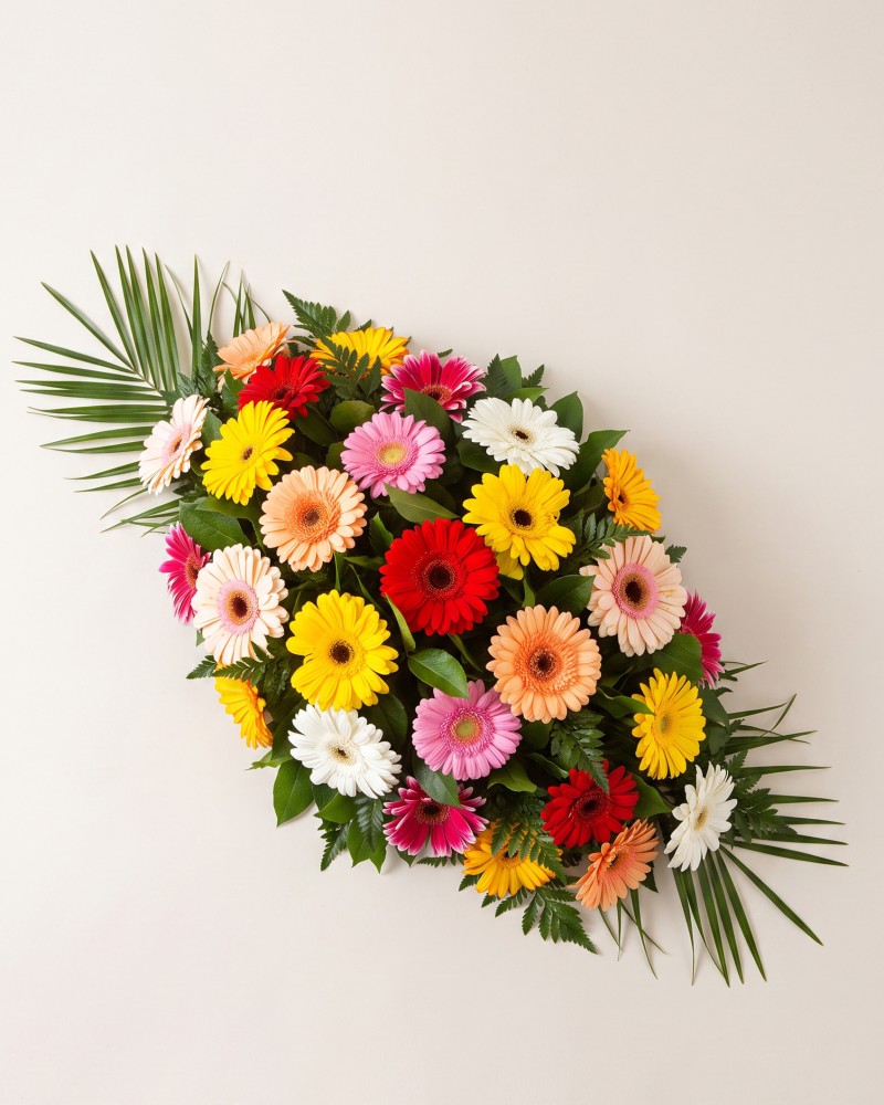 Colourful Casket Spray