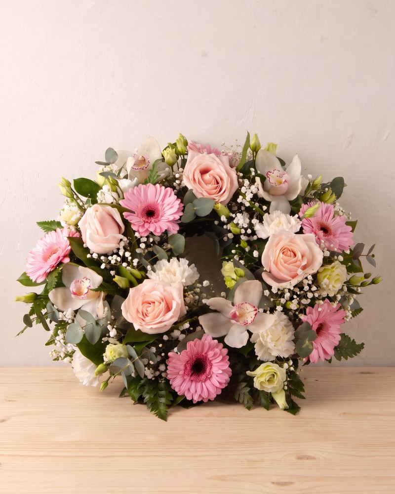 Sympathy Wreath Pink